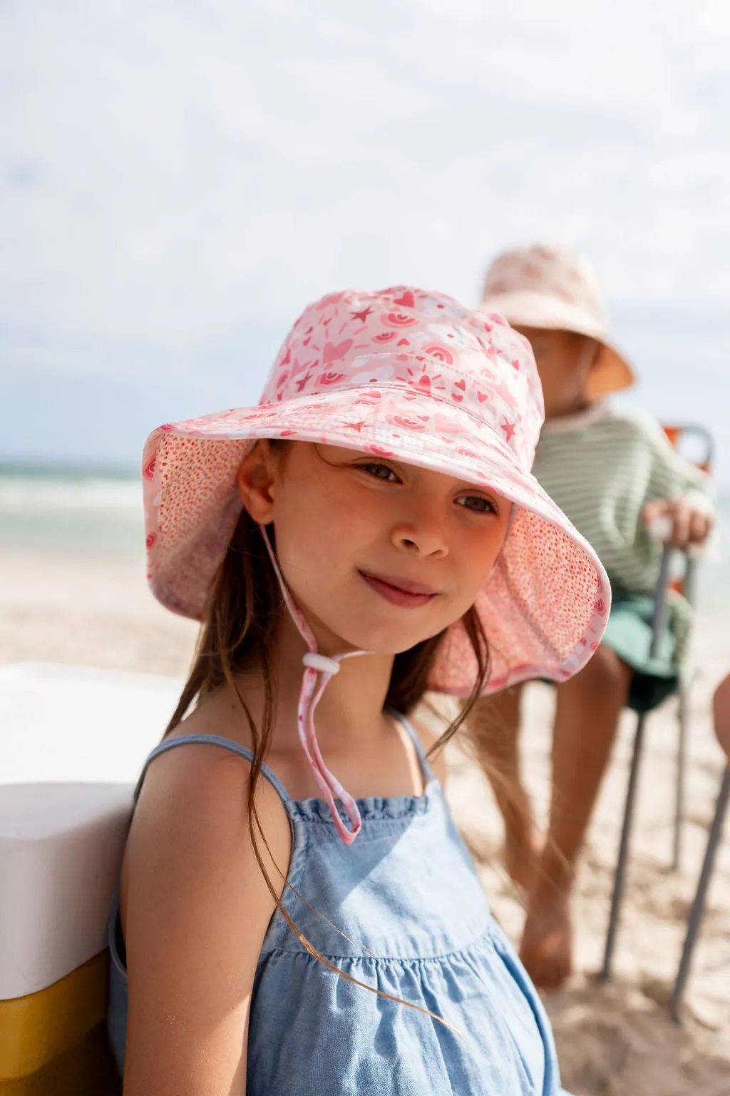 Love Heart Broad Brim Bucket Hat