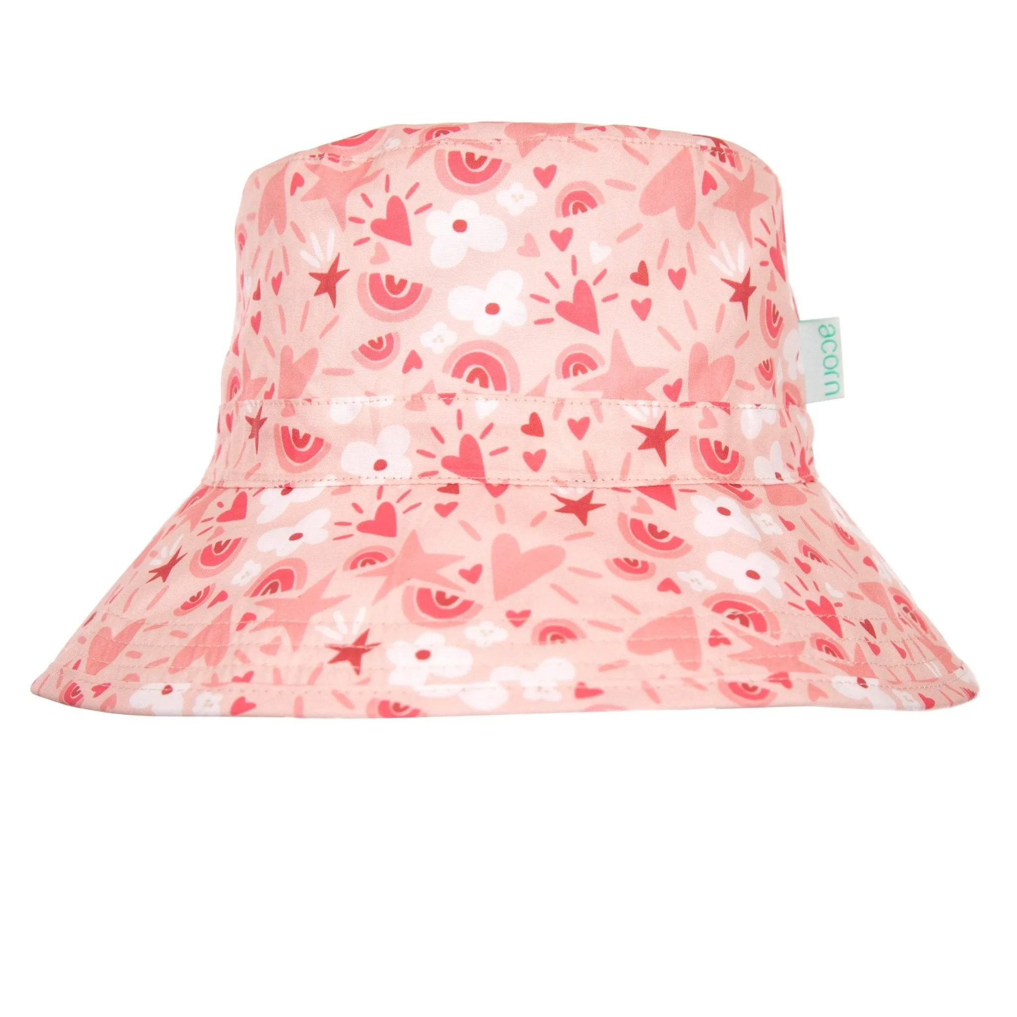 Love Heart Broad Brim Bucket Hat