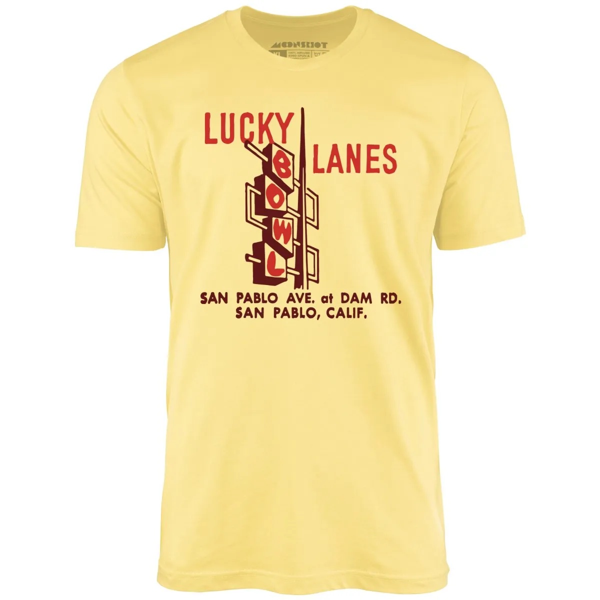 Lucky Lanes - San Pablo, CA - Vintage Bowling Alley - Unisex T-Shirt