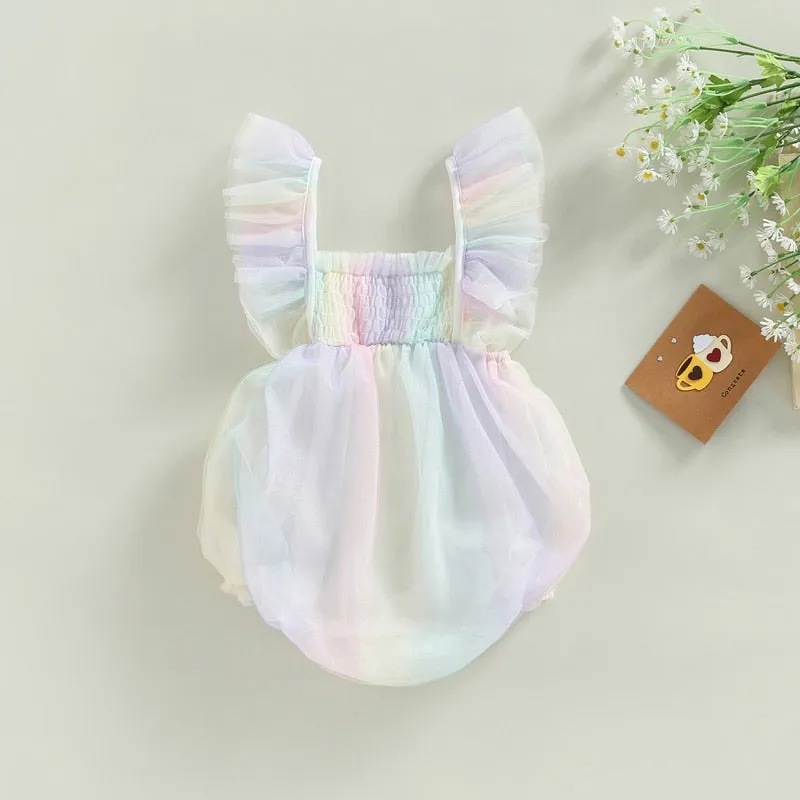 Lulubell - Pastel Rainbow Ruffle Romper