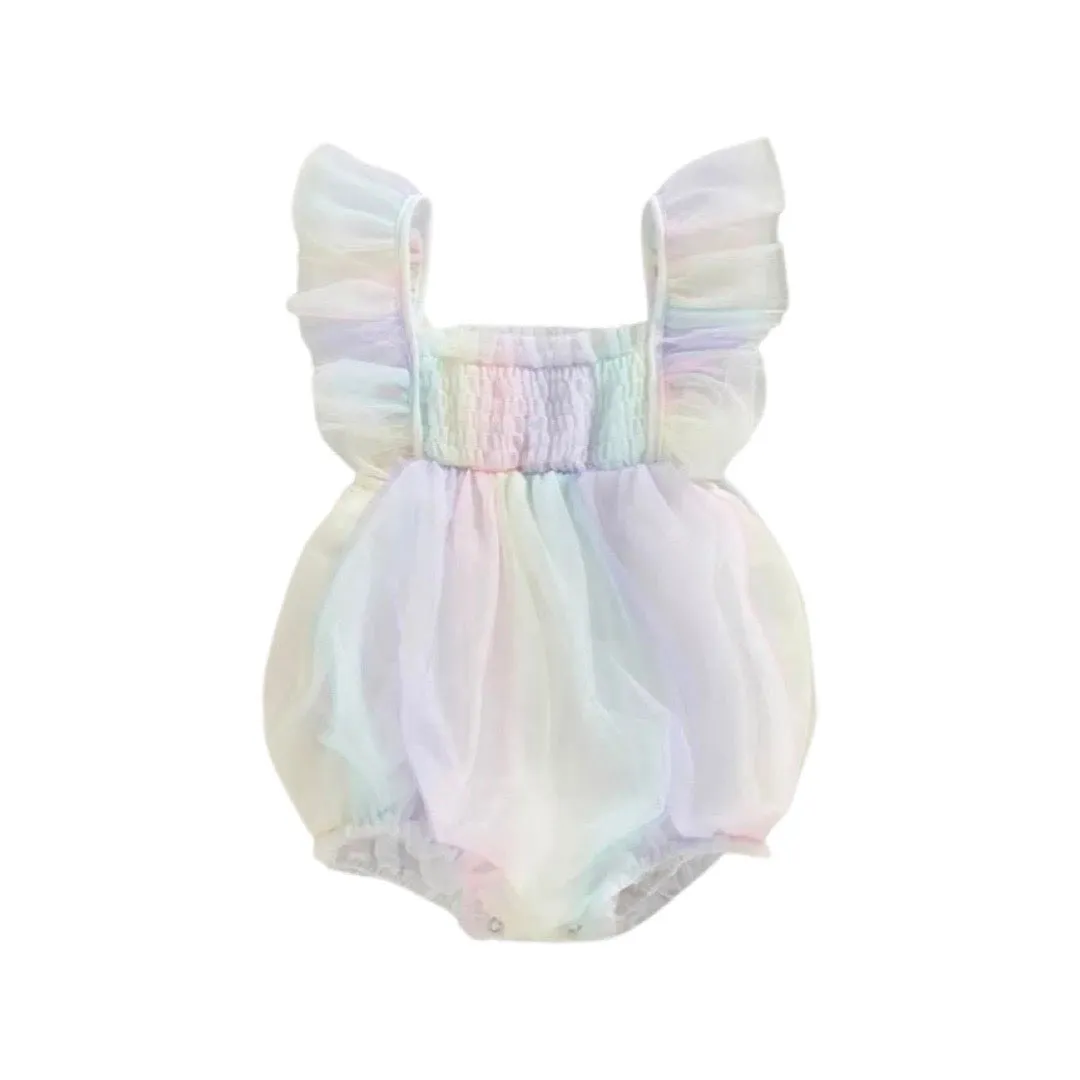 Lulubell - Pastel Rainbow Ruffle Romper