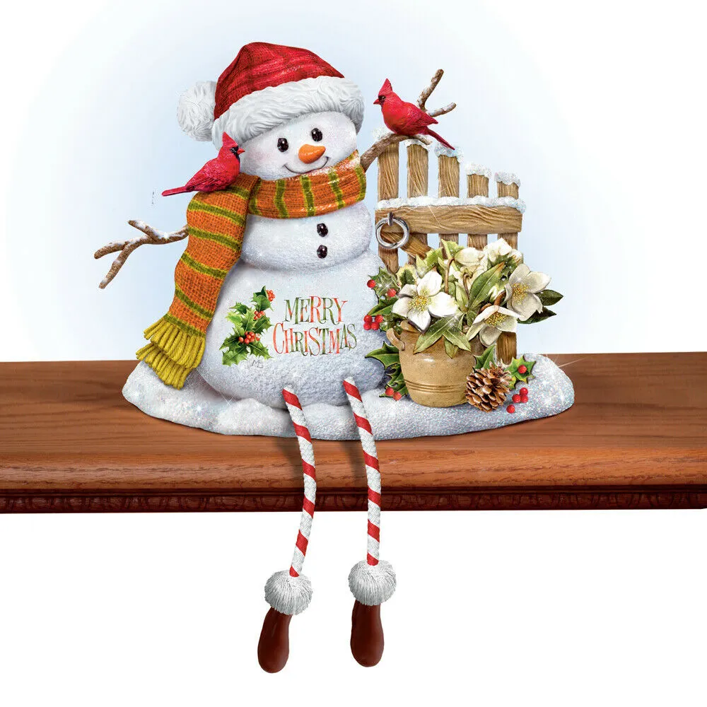 Marjolein Bastin Sweetest Holiday Moments Snowman Sculpture Shelf Sitters