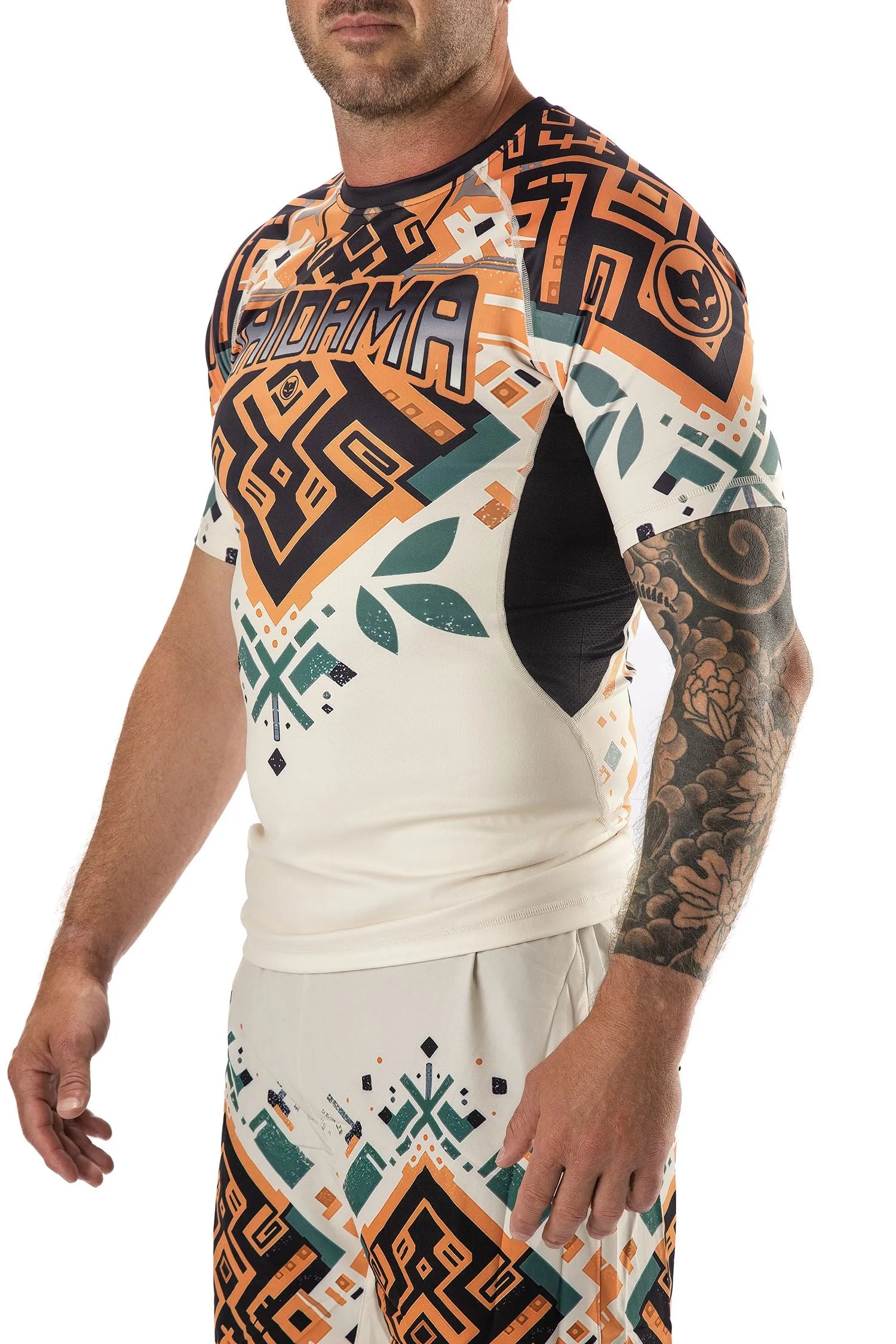 Men's Desert Relic Jiu Jitsu Art Wear Rashguard - Short Sleeve