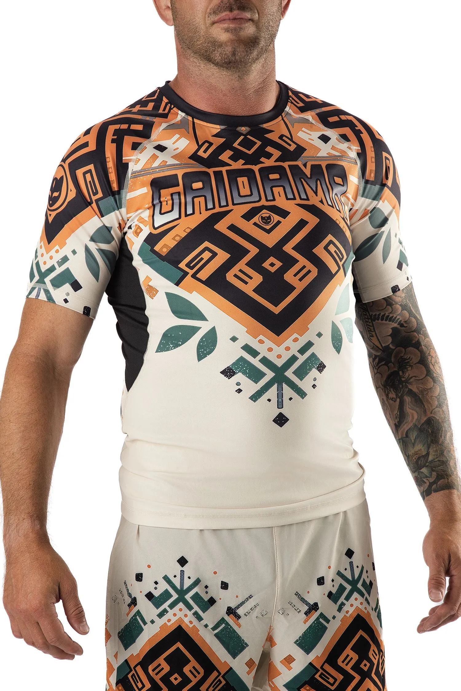 Men's Desert Relic Jiu Jitsu Art Wear Rashguard - Short Sleeve