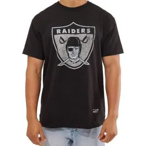 Mitchell and Ness Distressed Logo T-Shirt Raiders