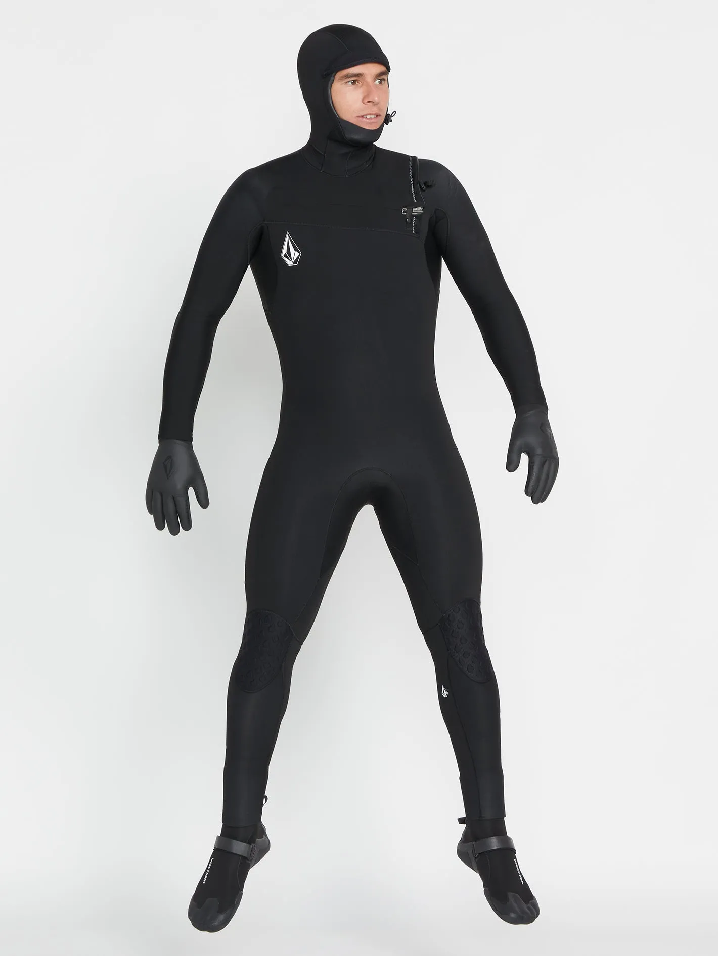 Modulator 5/4/3mm Long Sleeve Hooded Chest Zip Wetsuit - Black (2022)