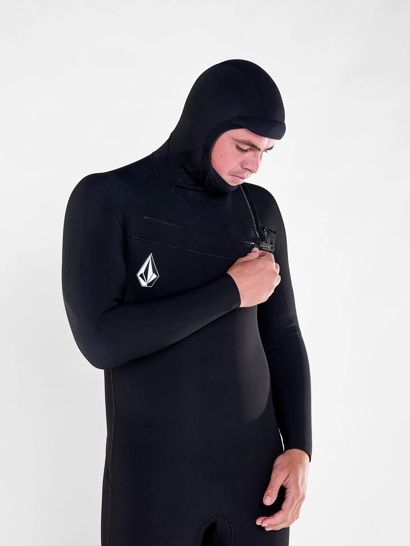 Modulator 5/4/3mm Long Sleeve Hooded Chest Zip Wetsuit - Black (2022)