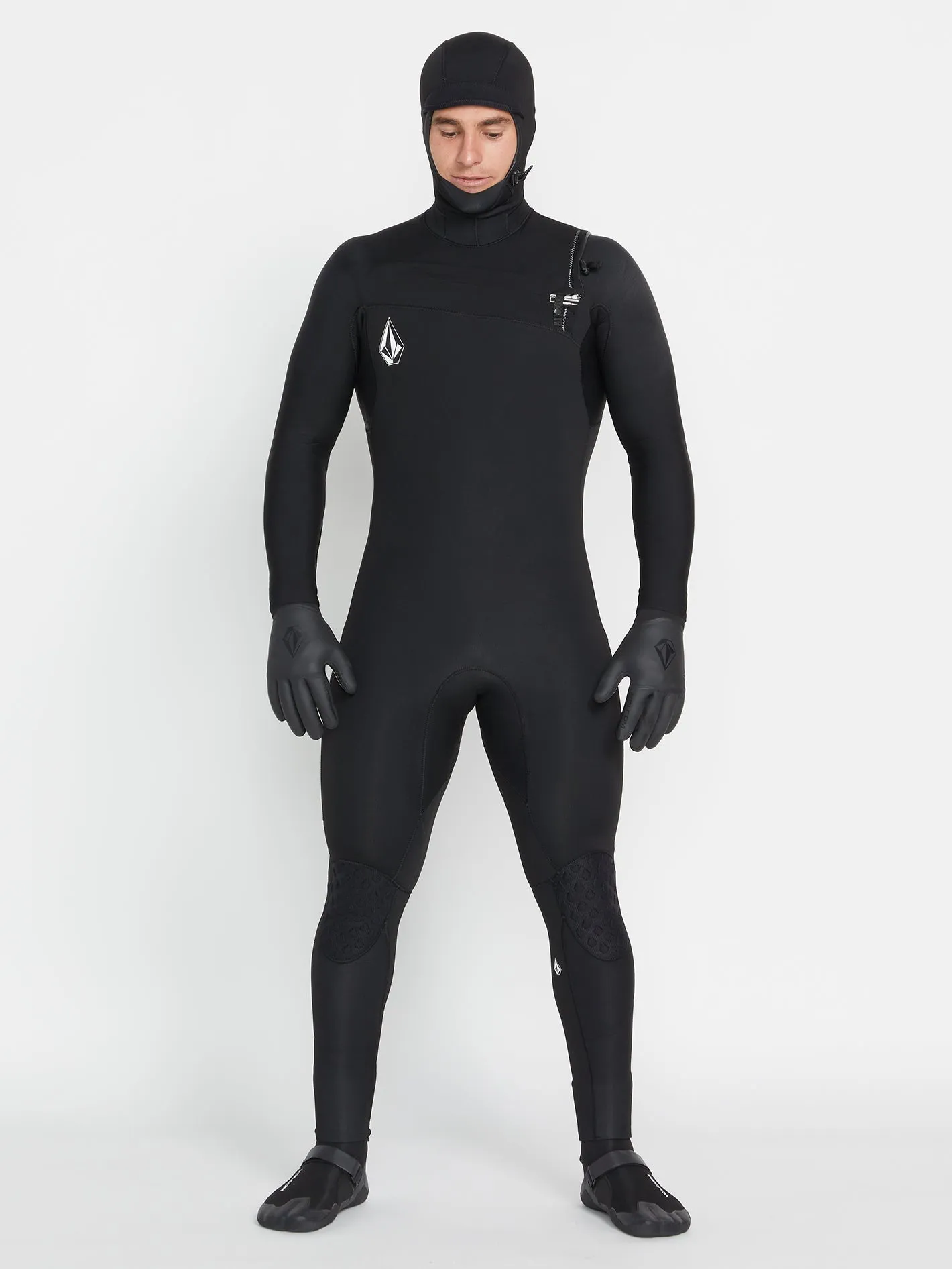 Modulator 5/4/3mm Long Sleeve Hooded Chest Zip Wetsuit - Black (2022)