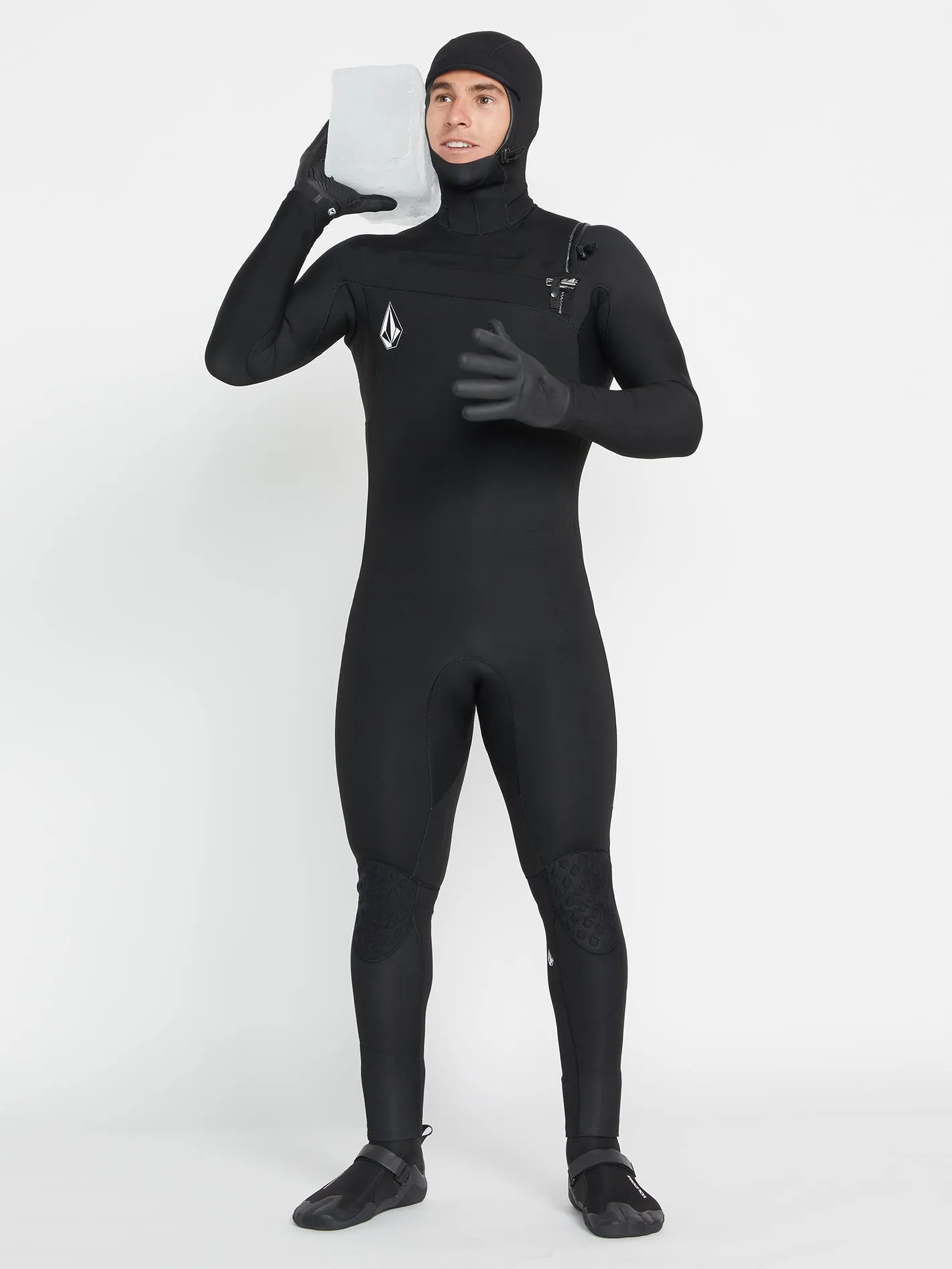 Modulator 5/4/3mm Long Sleeve Hooded Chest Zip Wetsuit - Black (2022)