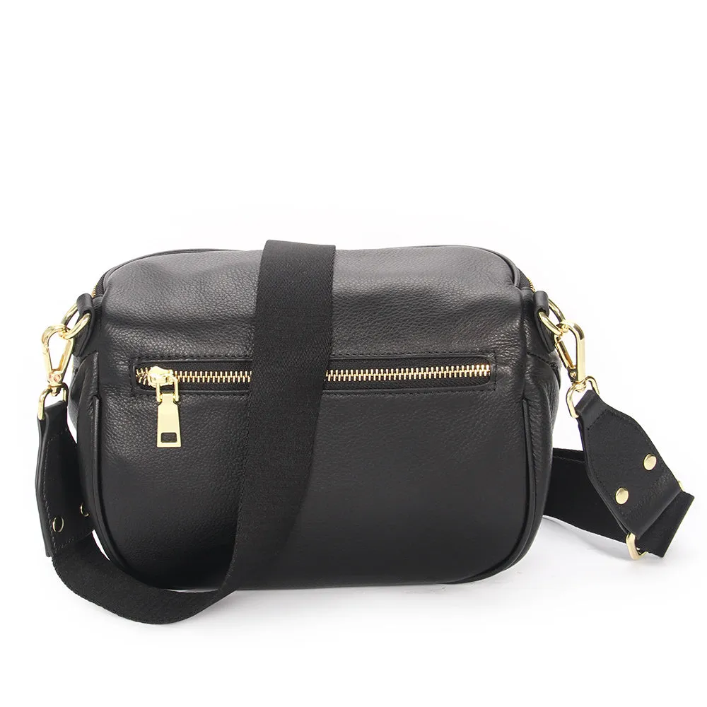 Obsessed Funk Handbag - Black with Gold Studs