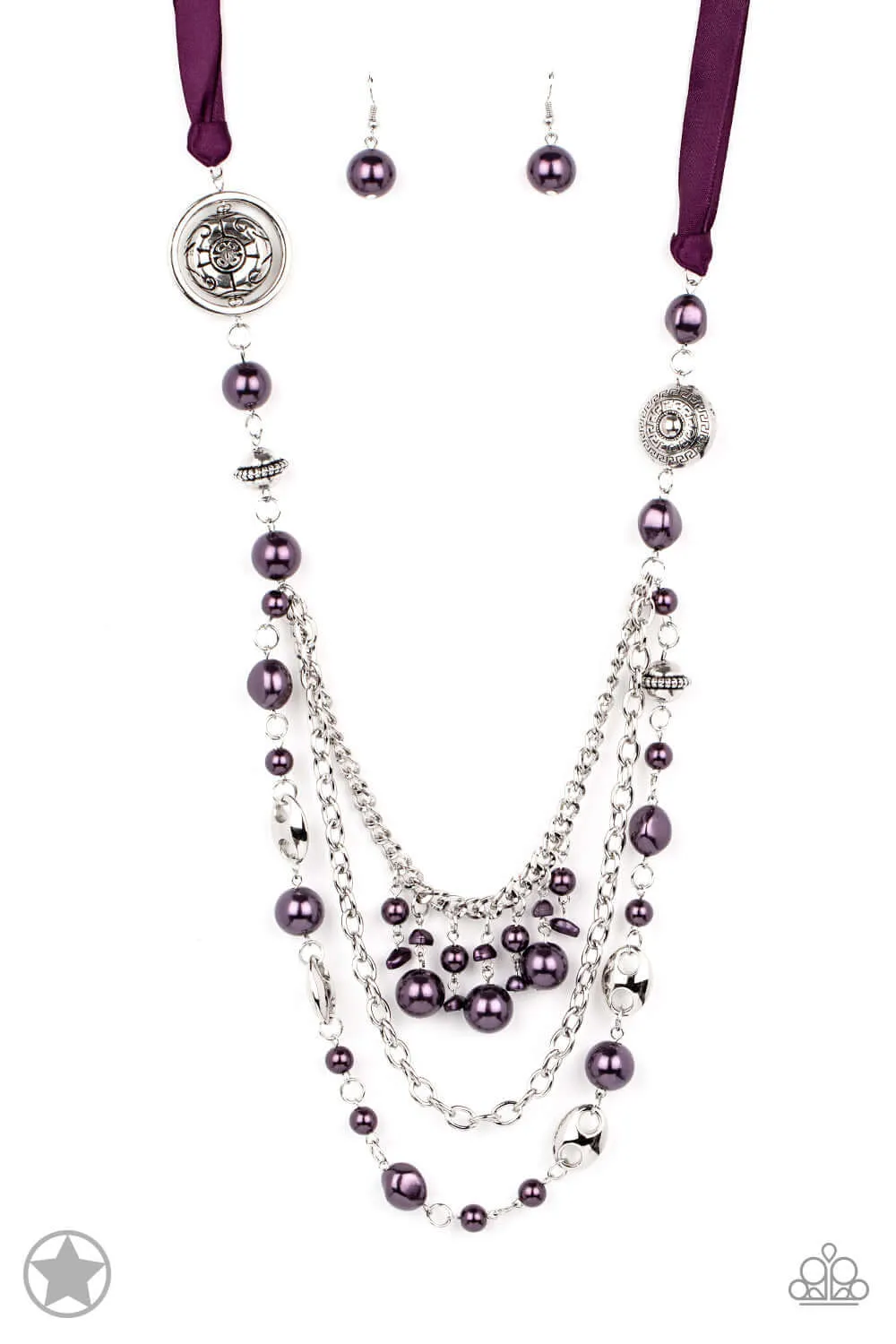 Paparazzi Accessories  - All The Trimmings #N882 Peg - Purple Necklace