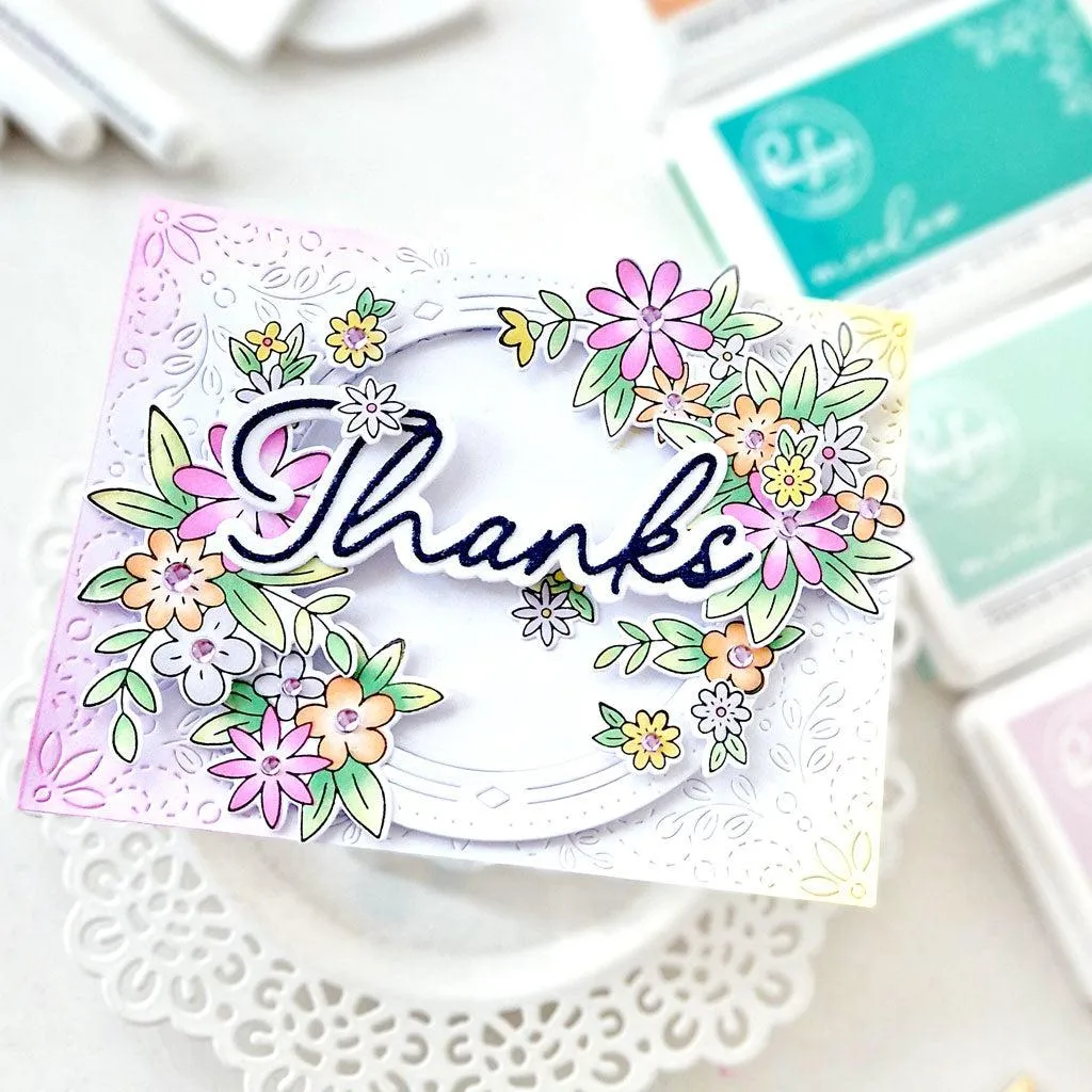 Pinkfresh Studio - Clear Stamps - Cheerful Blossoms