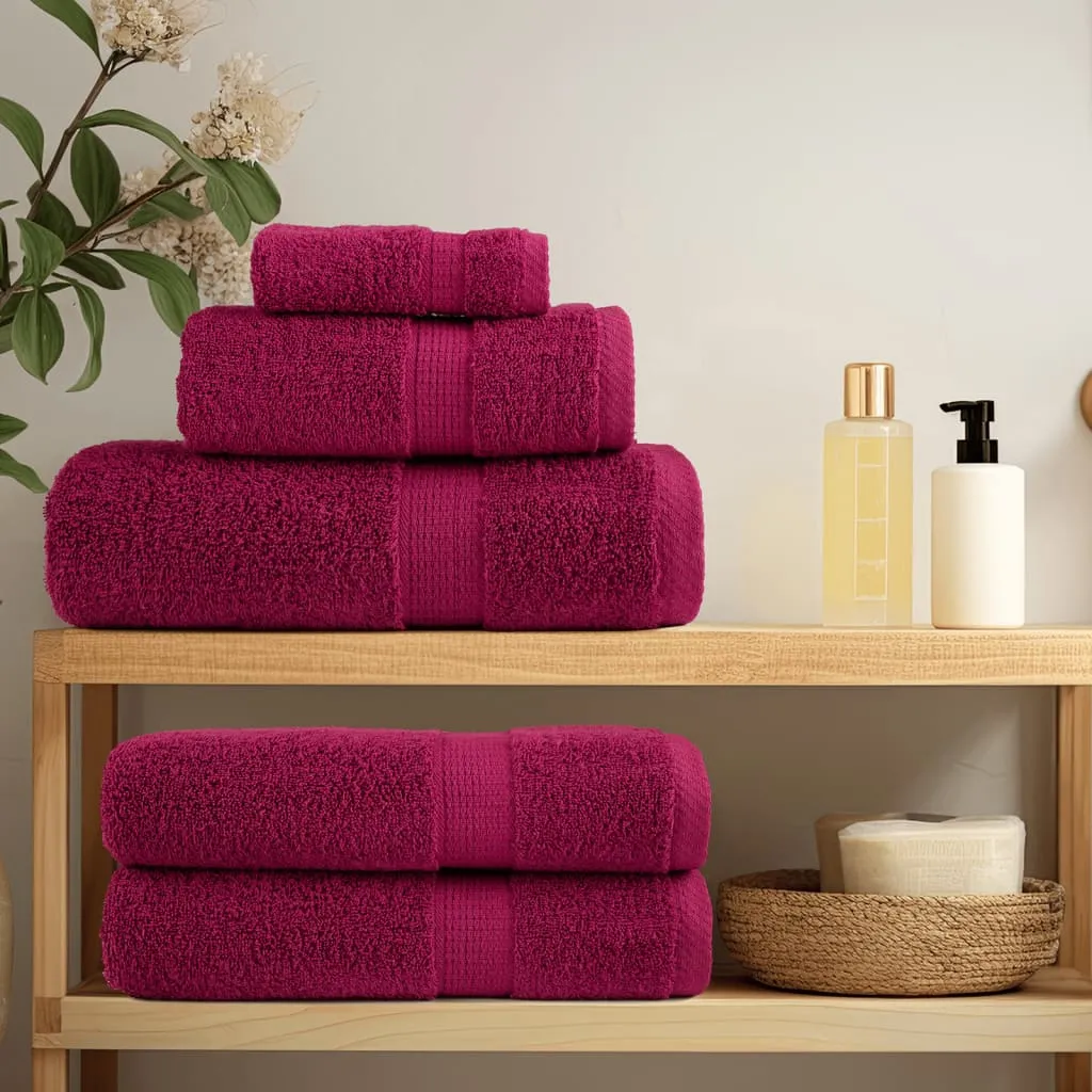 Premium Shower Towels SOLUND 10pcs Bordeaux 70x140cm 600gsm