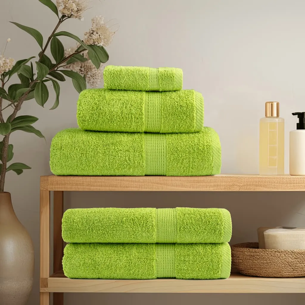 Premium Towels 4 pcs Apple Green 100x200 cm 600 gsm 100% Cotton