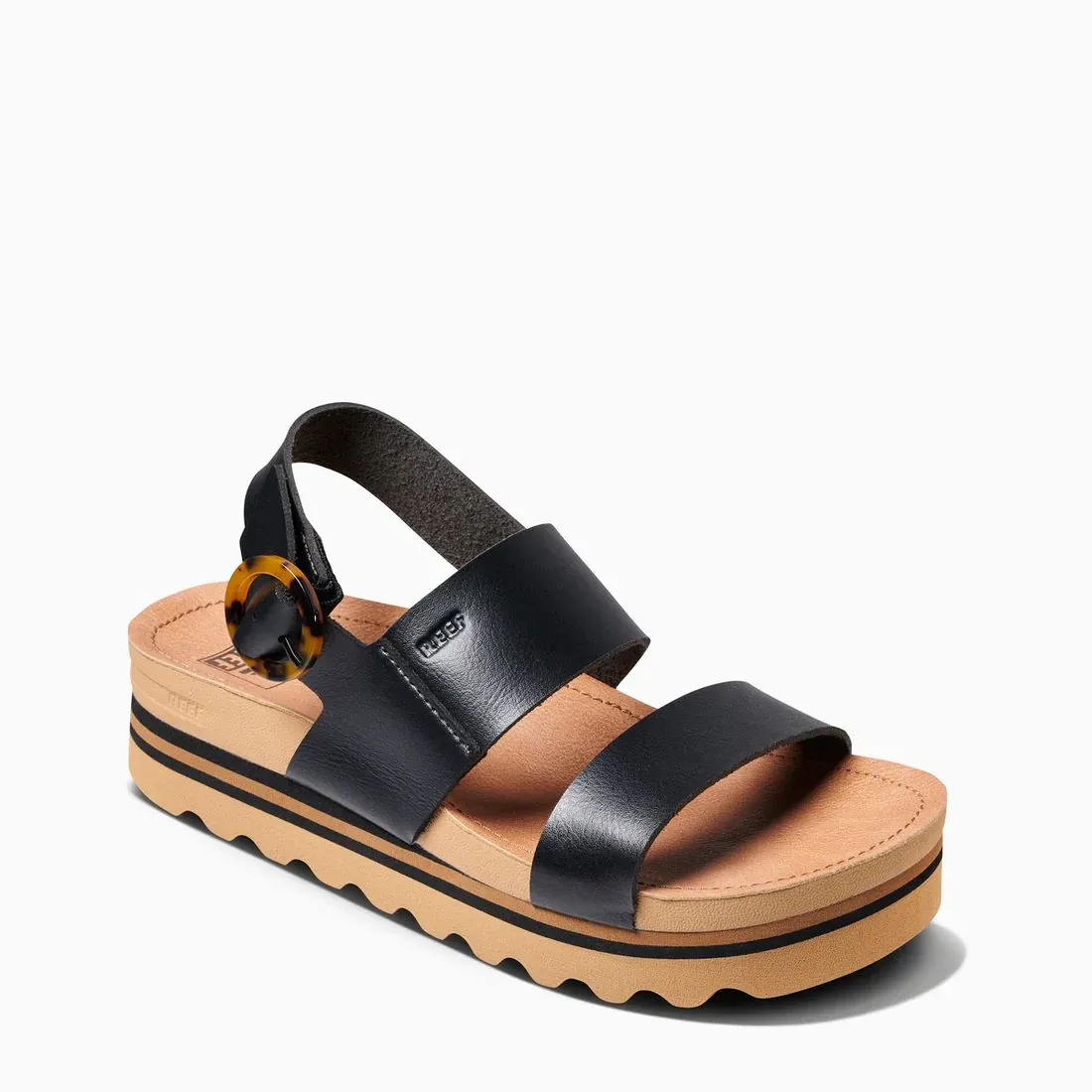 Reef Womens Vista Hi Buckle Summer Vegan Leather Sandals