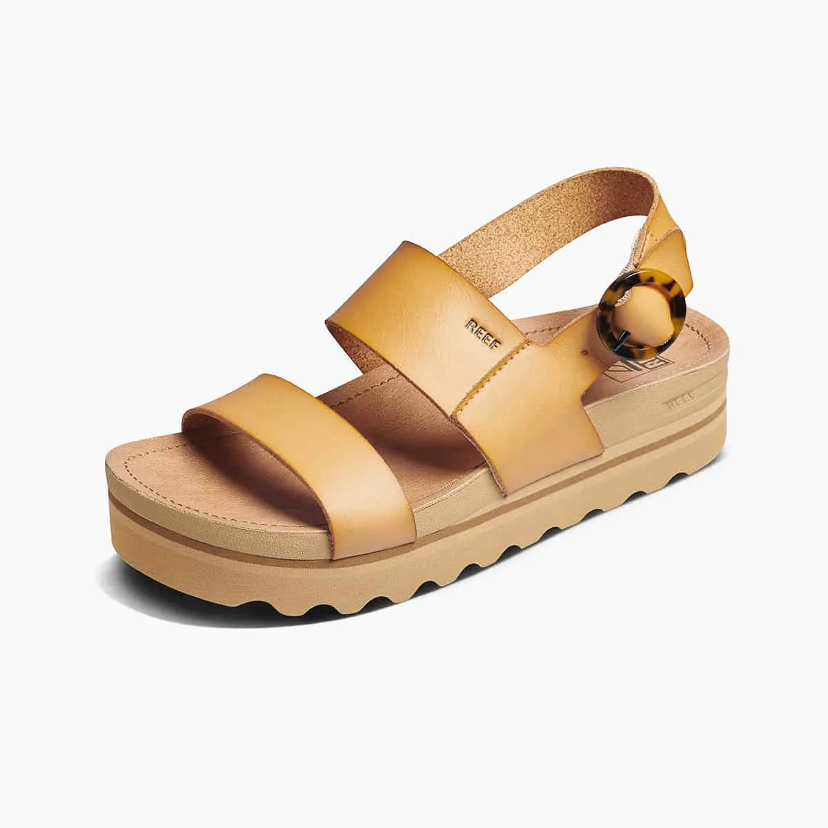 Reef Womens Vista Hi Buckle Summer Vegan Leather Sandals