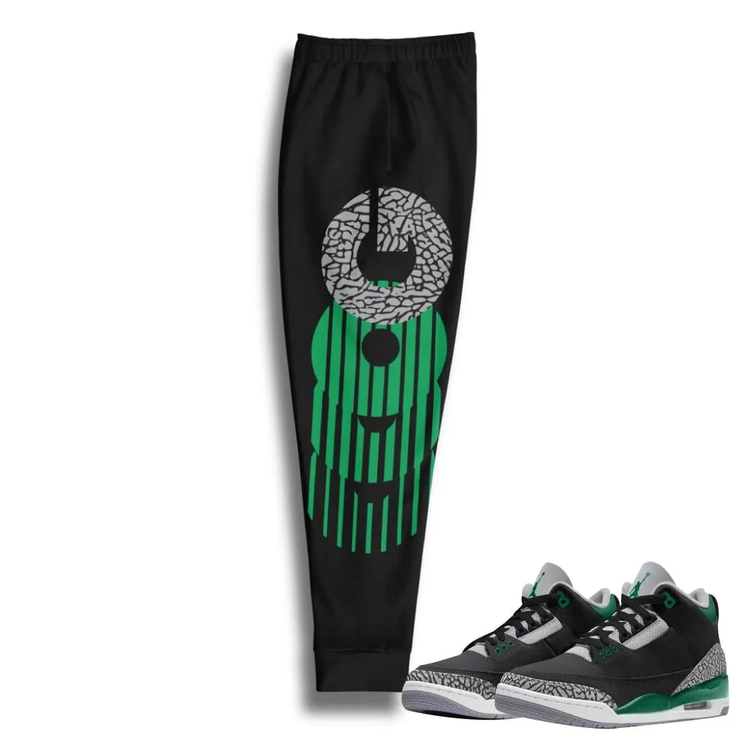 Retro 3 Pine Green Joggers