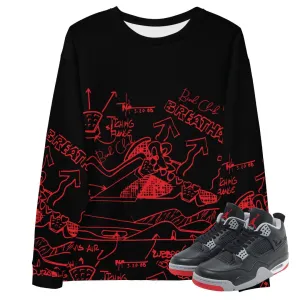 Retro 4 Bred Reimagined "Retro 4 Sketch" Sweater