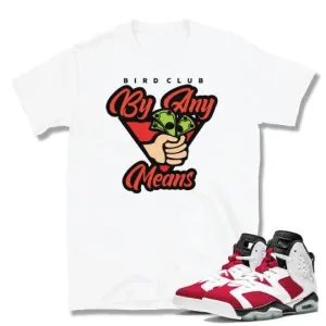 Retro 6 Jordan Carmine shirt