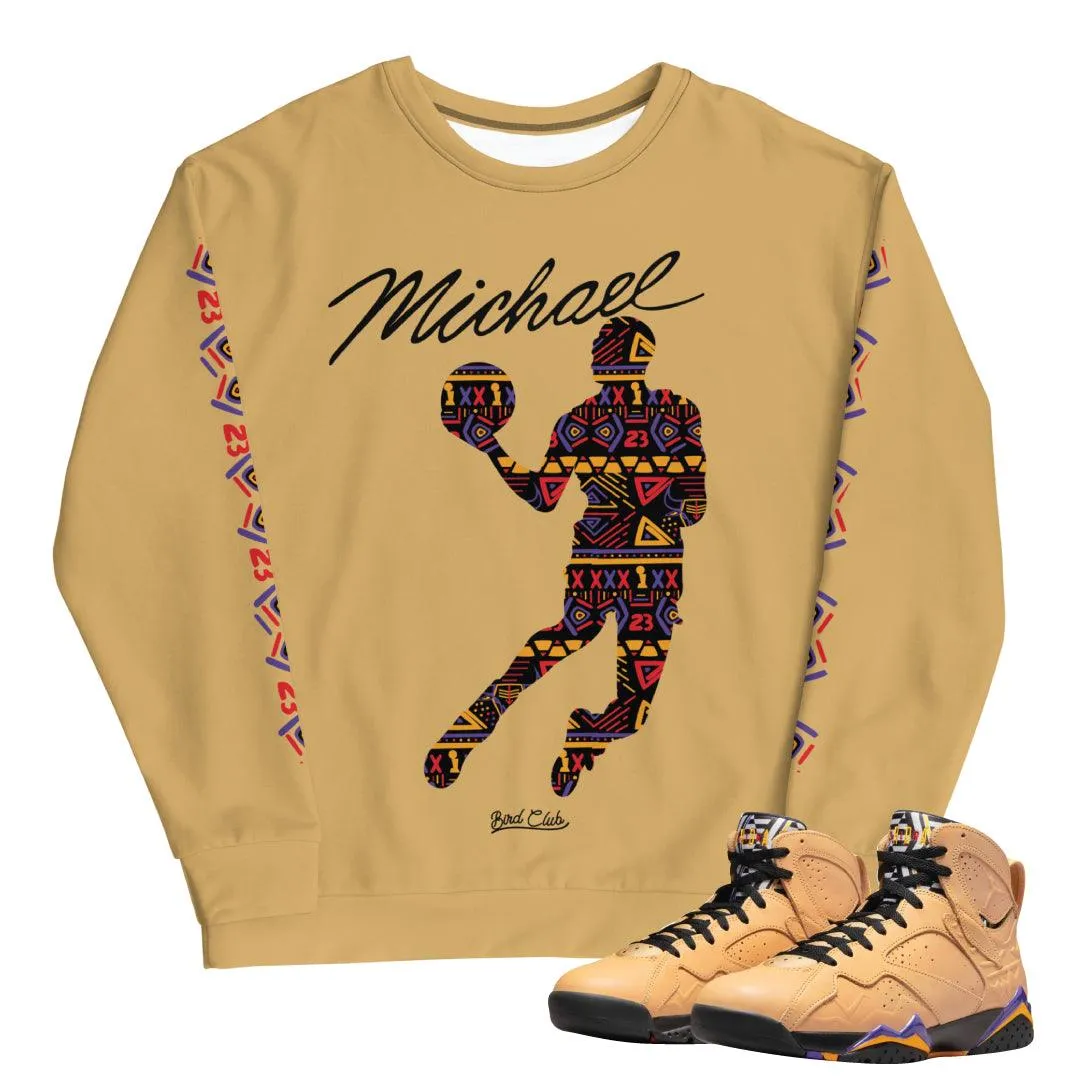 Retro 7 Afrobeats Pattern Sweatshirt