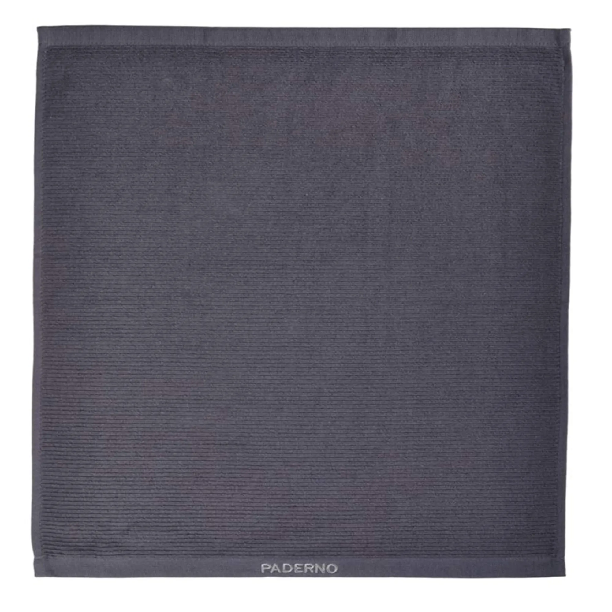 Ribbed Cotton Terry Kitchen Towels, 2-Pack, Charcoal Grey