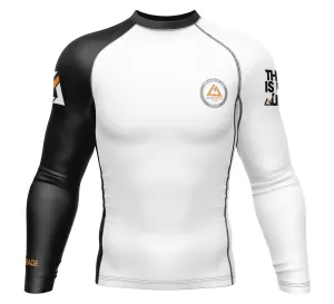 Rilion Gracie Long Sleeve Ranked Rashguard White