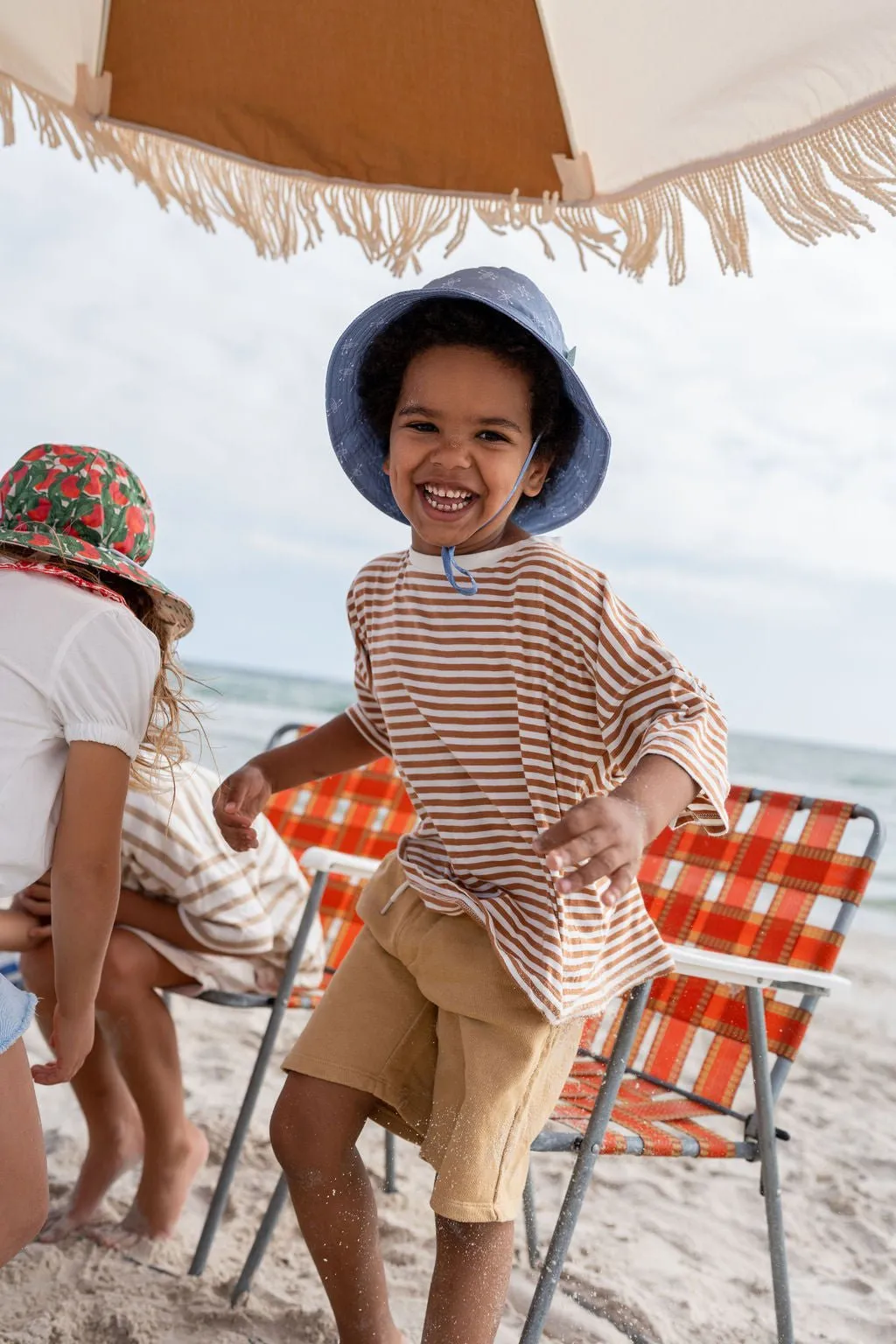 Row Boats Wide Brim Bucket Hat