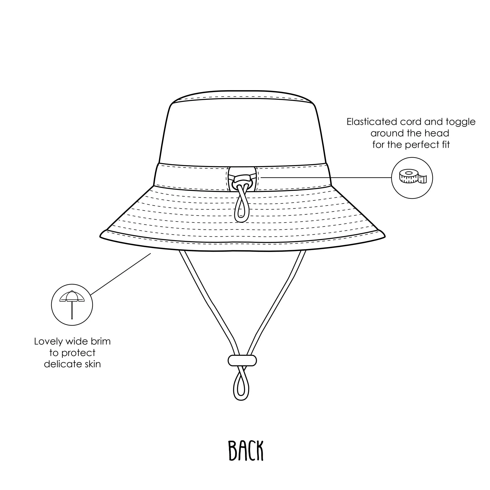 Row Boats Wide Brim Bucket Hat