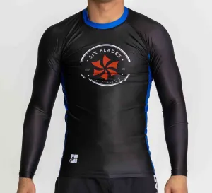 Six Blades Long Sleeve Rashguard Blue