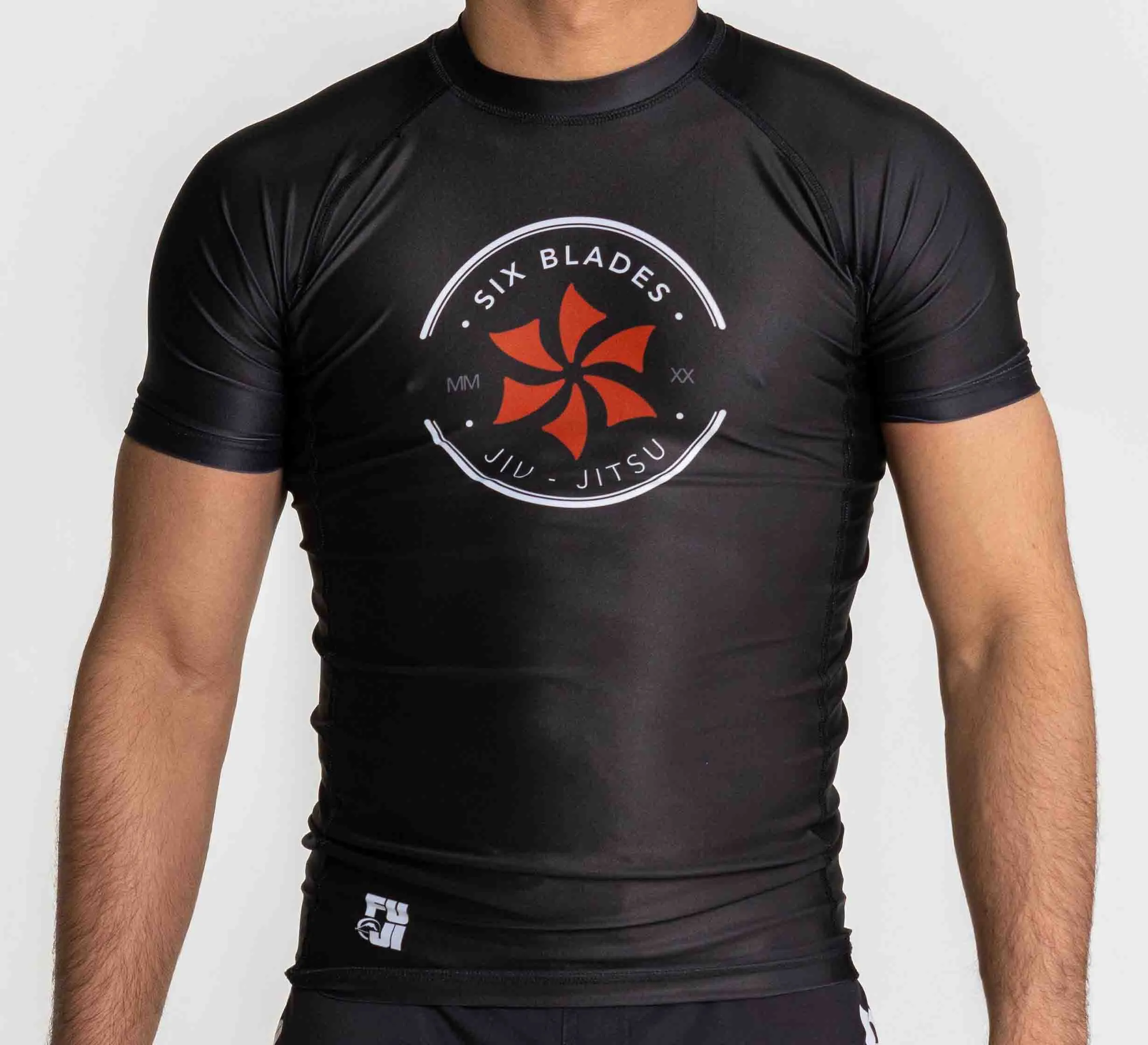 Six Blades Short Sleeve Rashguard Black