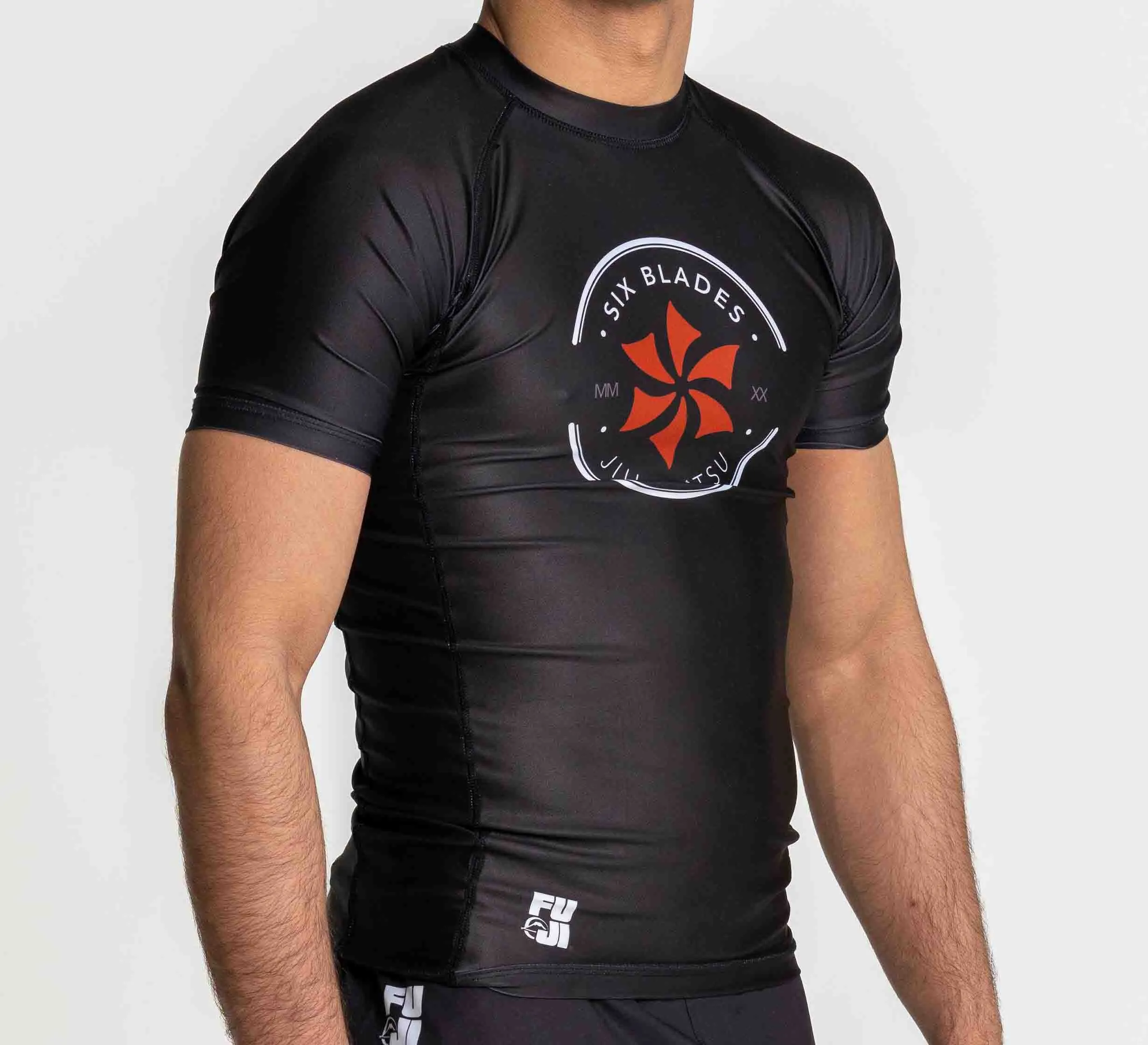 Six Blades Short Sleeve Rashguard Black