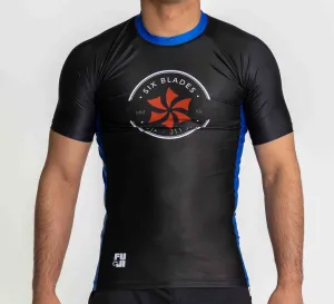 Six Blades Short Sleeve Rashguard Blue