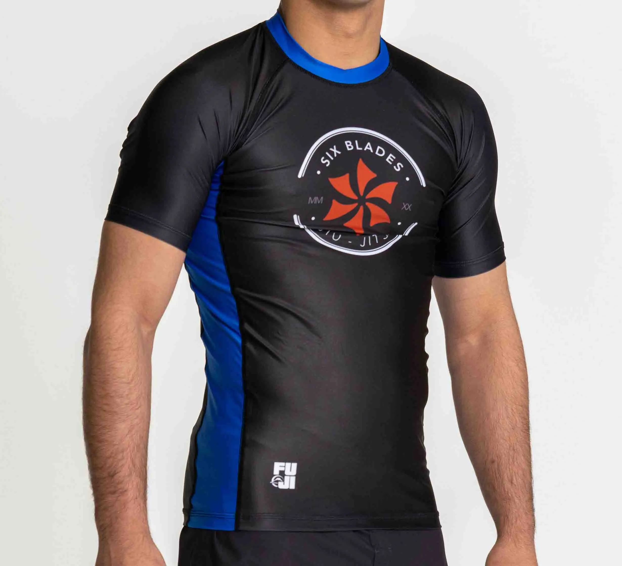 Six Blades Short Sleeve Rashguard Blue