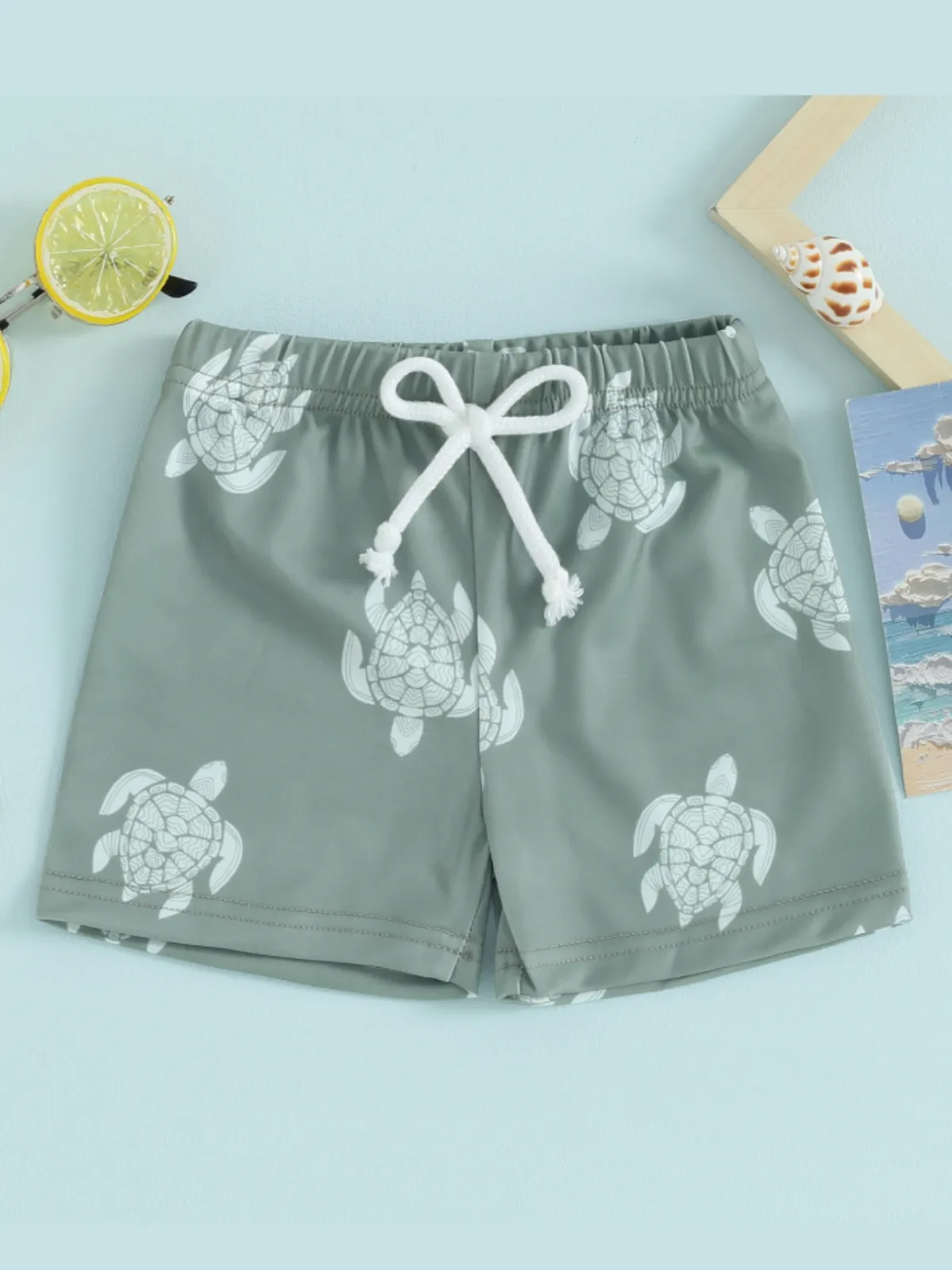 Summertime Fun Boys Printed Swim Trunks