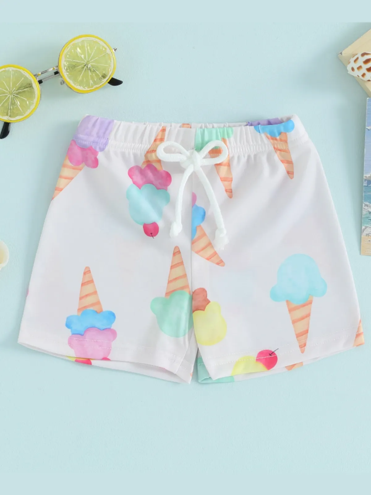 Summertime Fun Boys Printed Swim Trunks