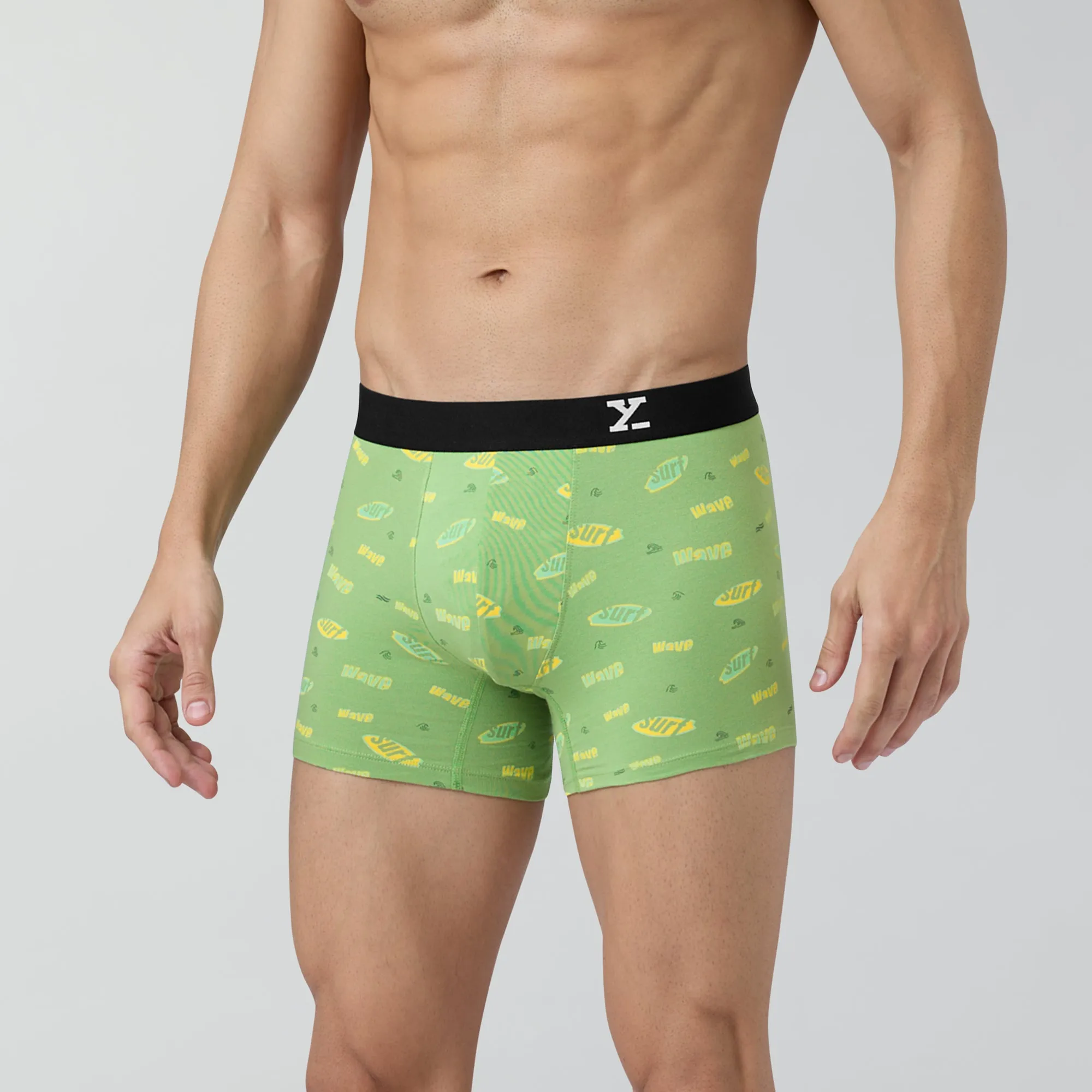 Surf Cotton Stretch Trunks Wave Green