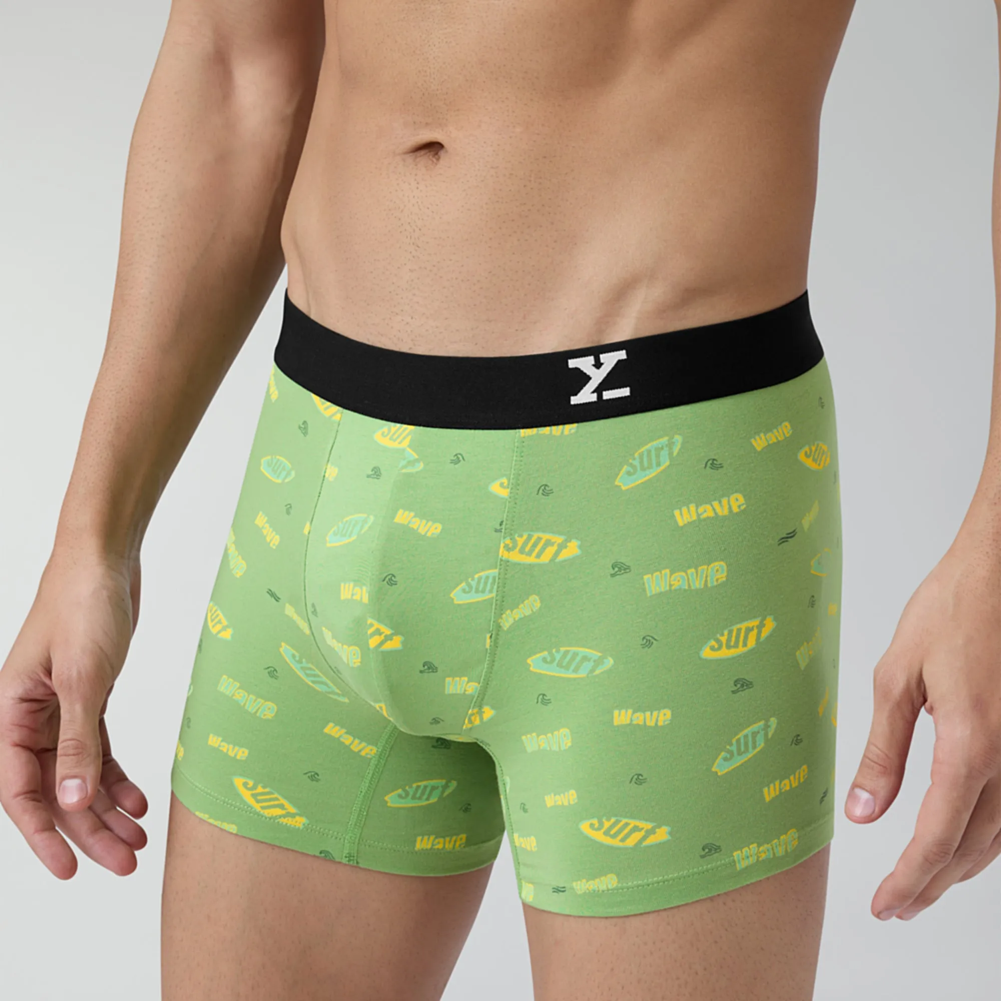 Surf Cotton Stretch Trunks Wave Green