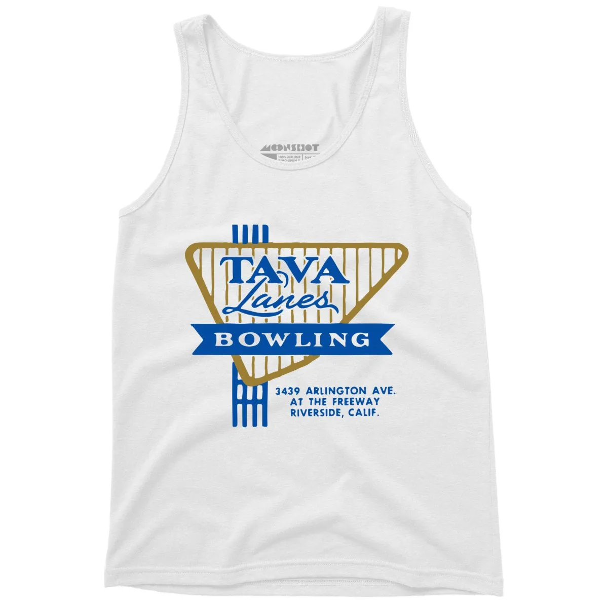 Tava Lanes - Riverside, CA - Vintage Bowling Alley - Unisex Tank Top