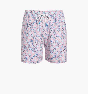 The Men's Julien Swim Trunk - Pink Basketweave Vine