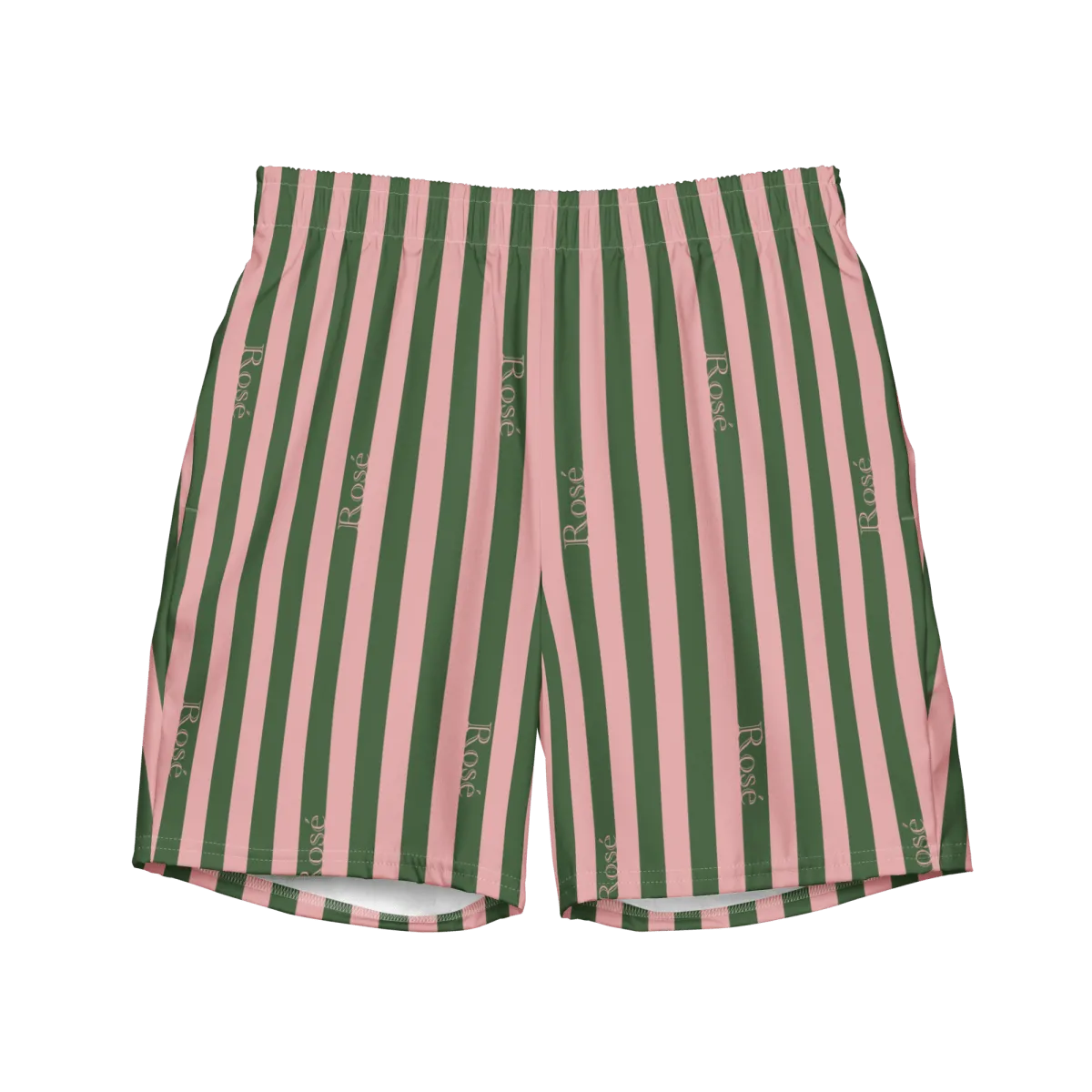 The Rosé Striped swim trunks