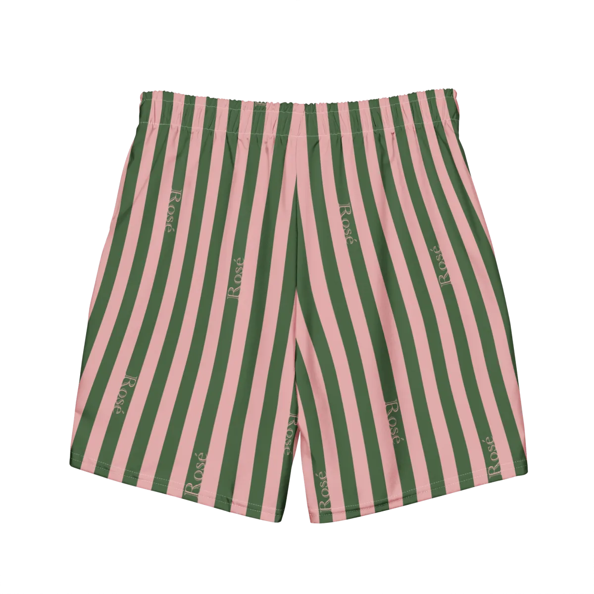 The Rosé Striped swim trunks