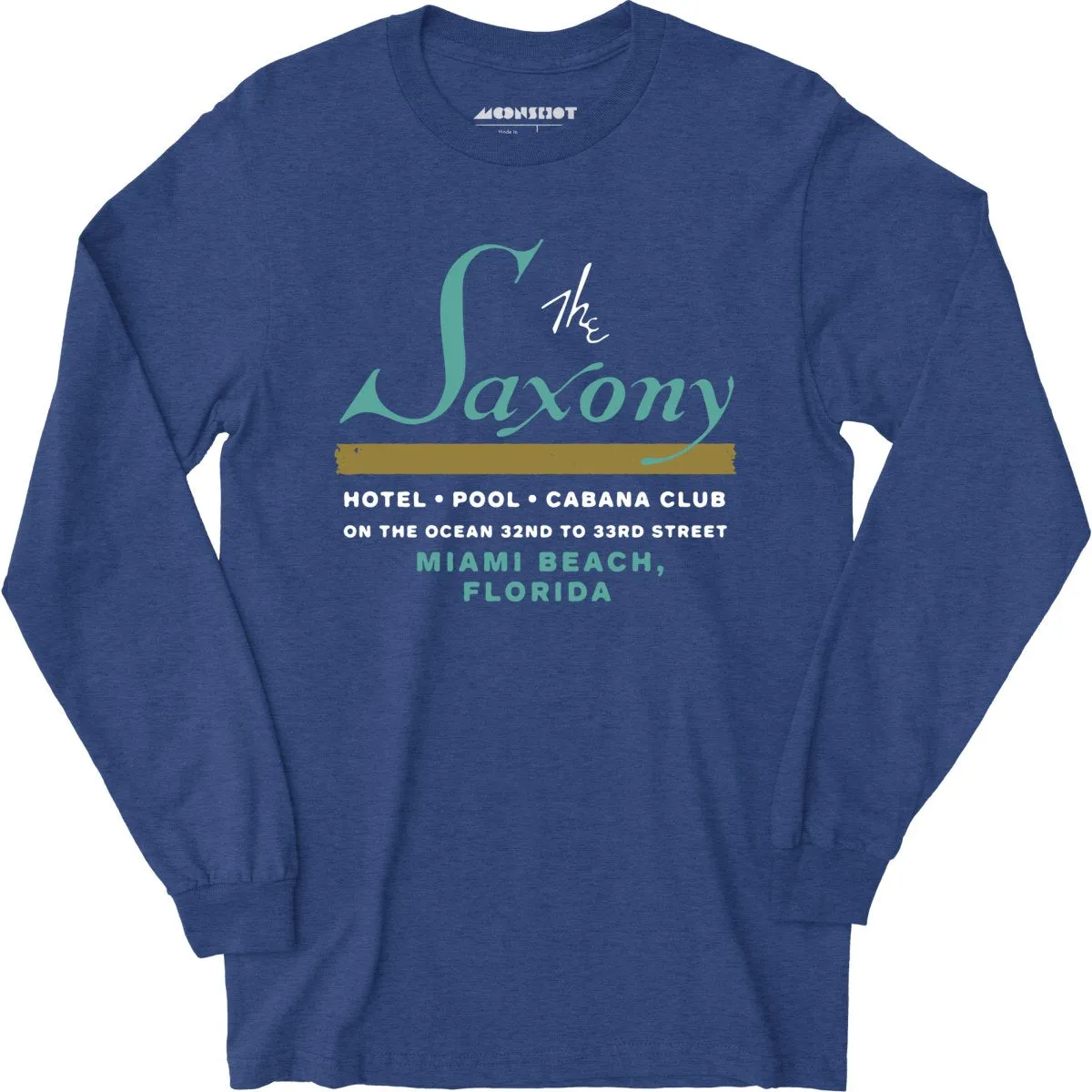 The Saxony - Miami Beach, FL - Vintage Hotel - Long Sleeve T-Shirt