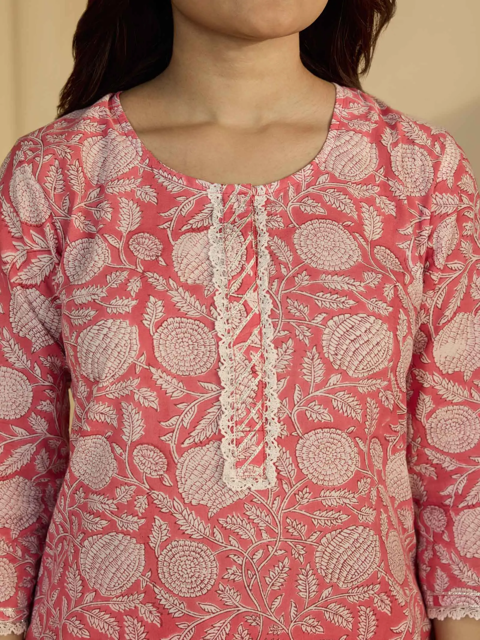 Too Pink Cotton Kurta