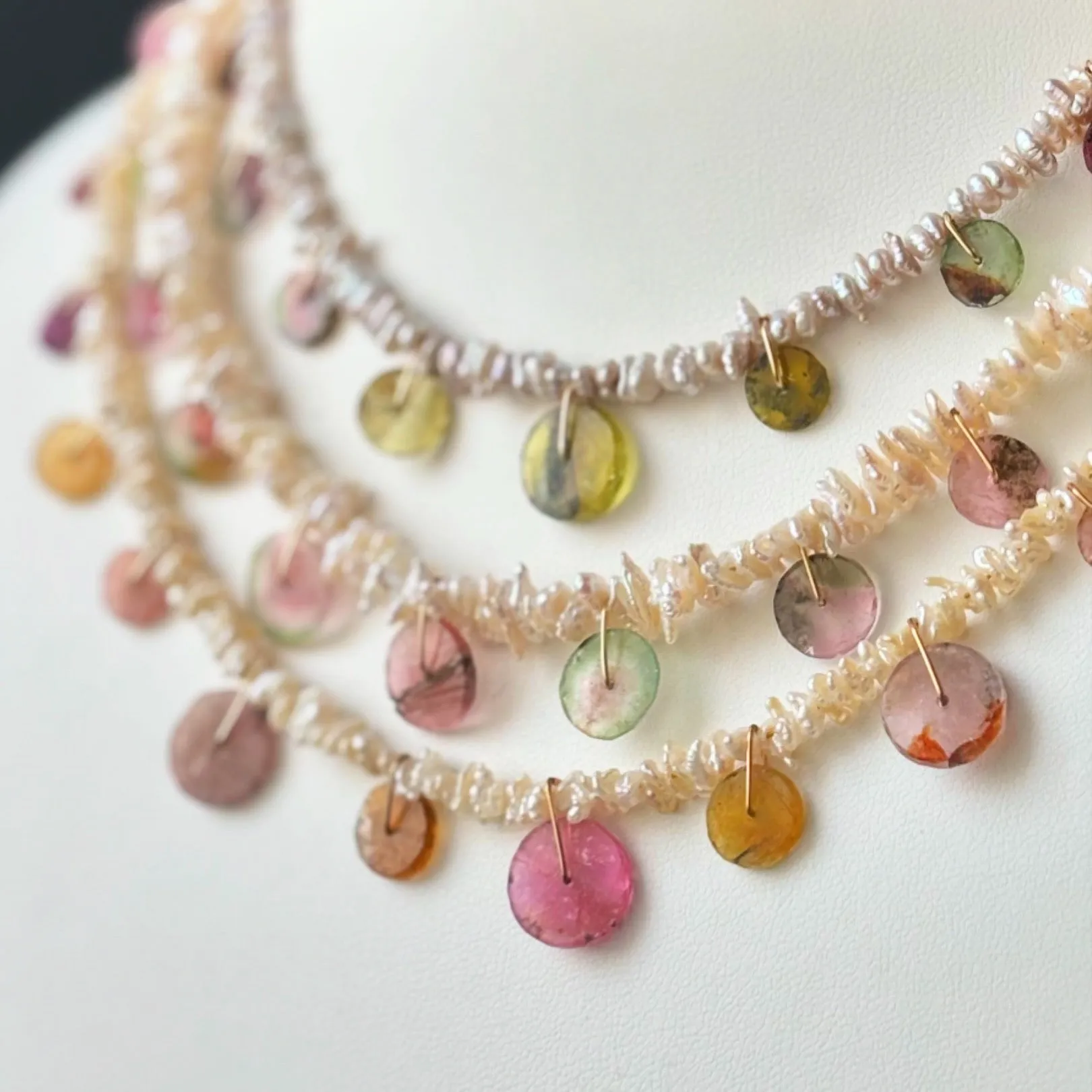 TOURMALINE WHEEEELING INTO SPRING #3 NECKLACE