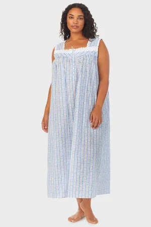 Tyrolean Heart Cotton Nightgown Plus