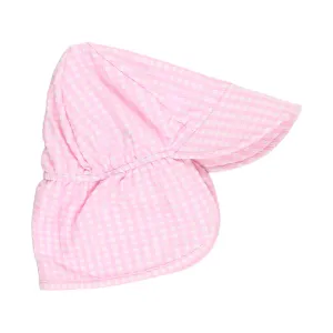 UPF 50  Swim Flap Hat Gingham Seersucker