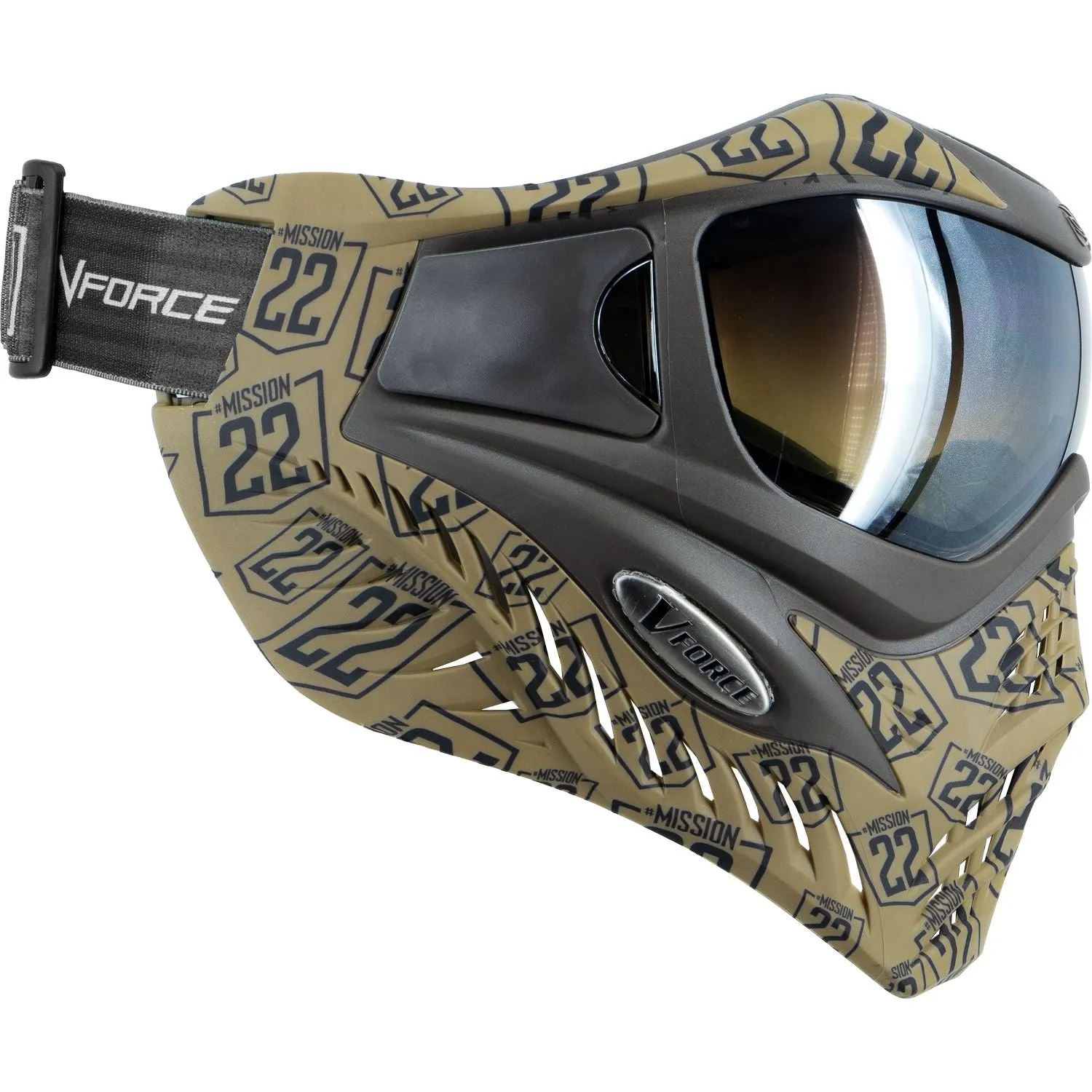 V-Force Grill SE Paintball Mask Goggle - Mission 22 w/ Quicksilver and Clear Lens