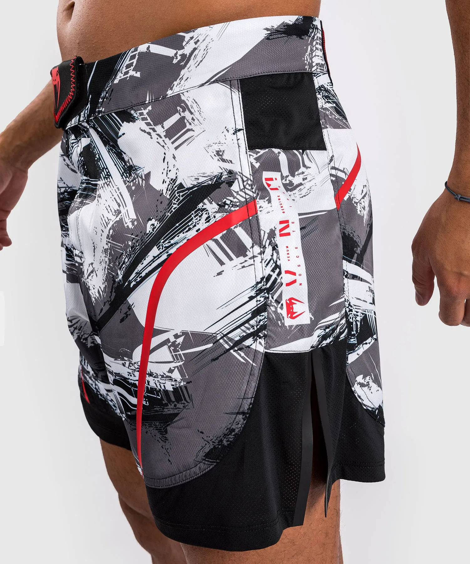 Venum Electron 3.0 Fight Shorts - Grey/Red