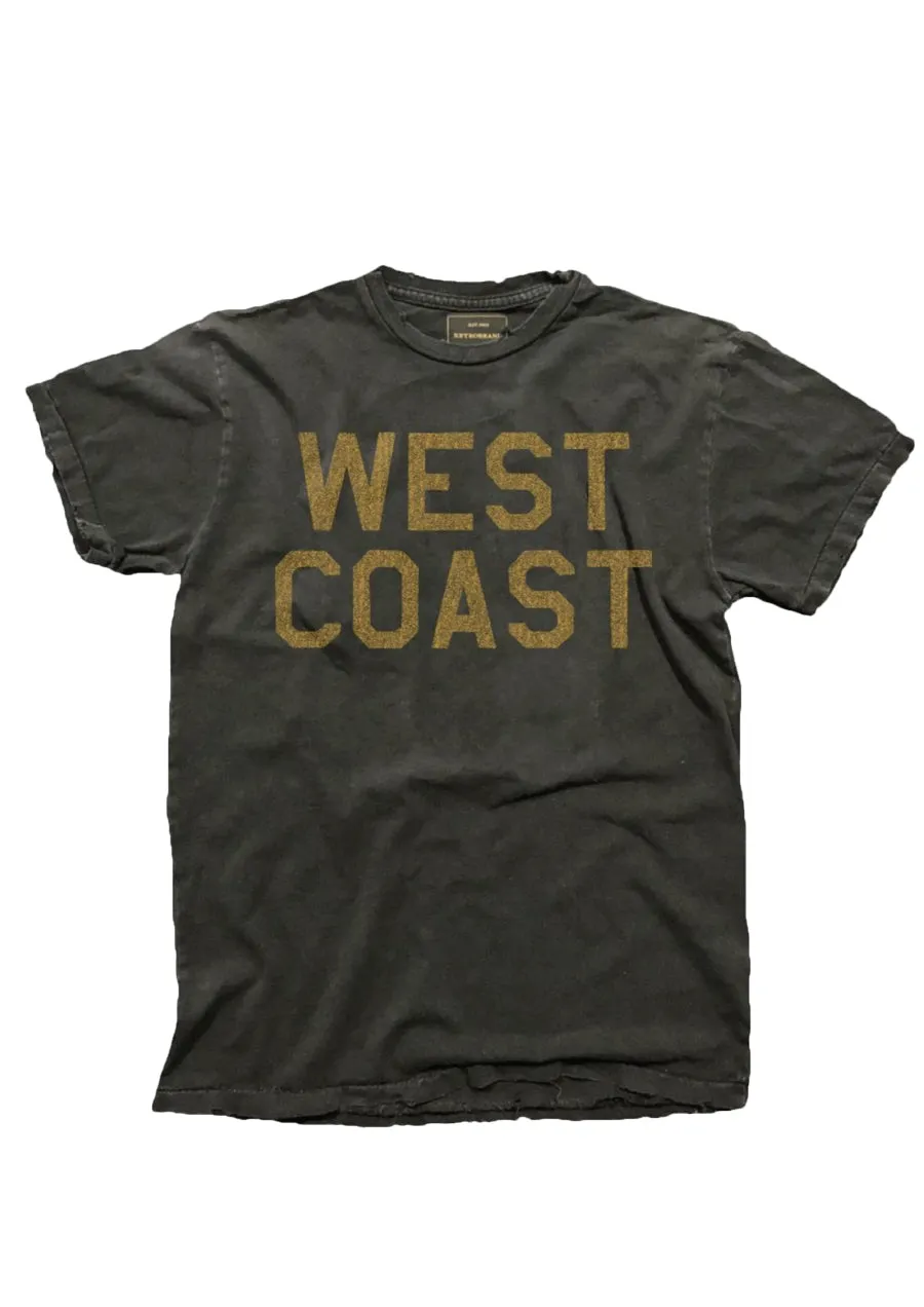 West Coast Black Label Distressed Tee (Black)