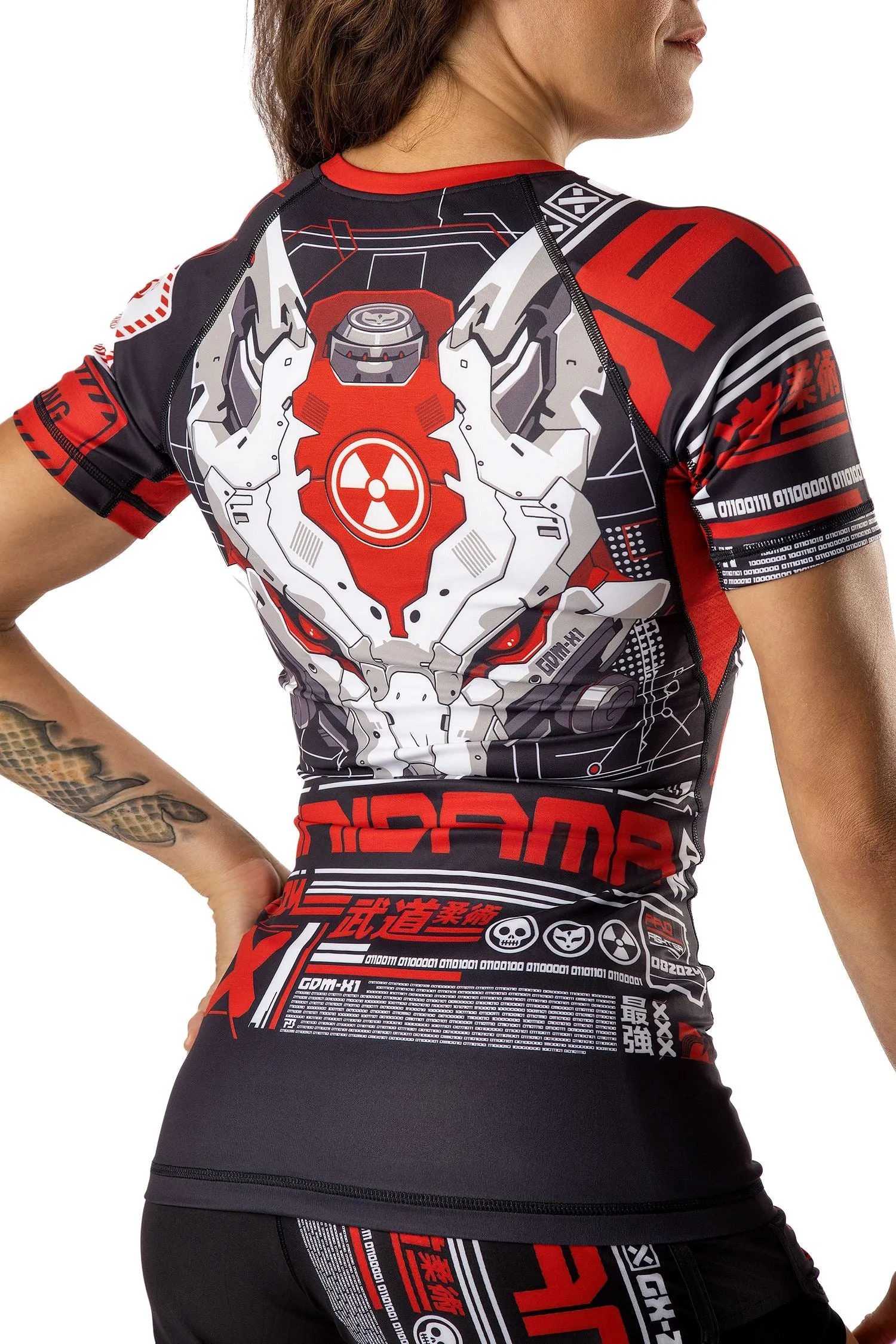 Women's Cyber Fox Jiu Jitsu Art Wear Rashguard - Short Sleeve